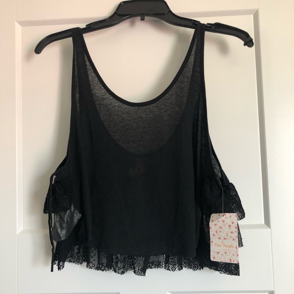 NWT Free People Ruffled Crop Top